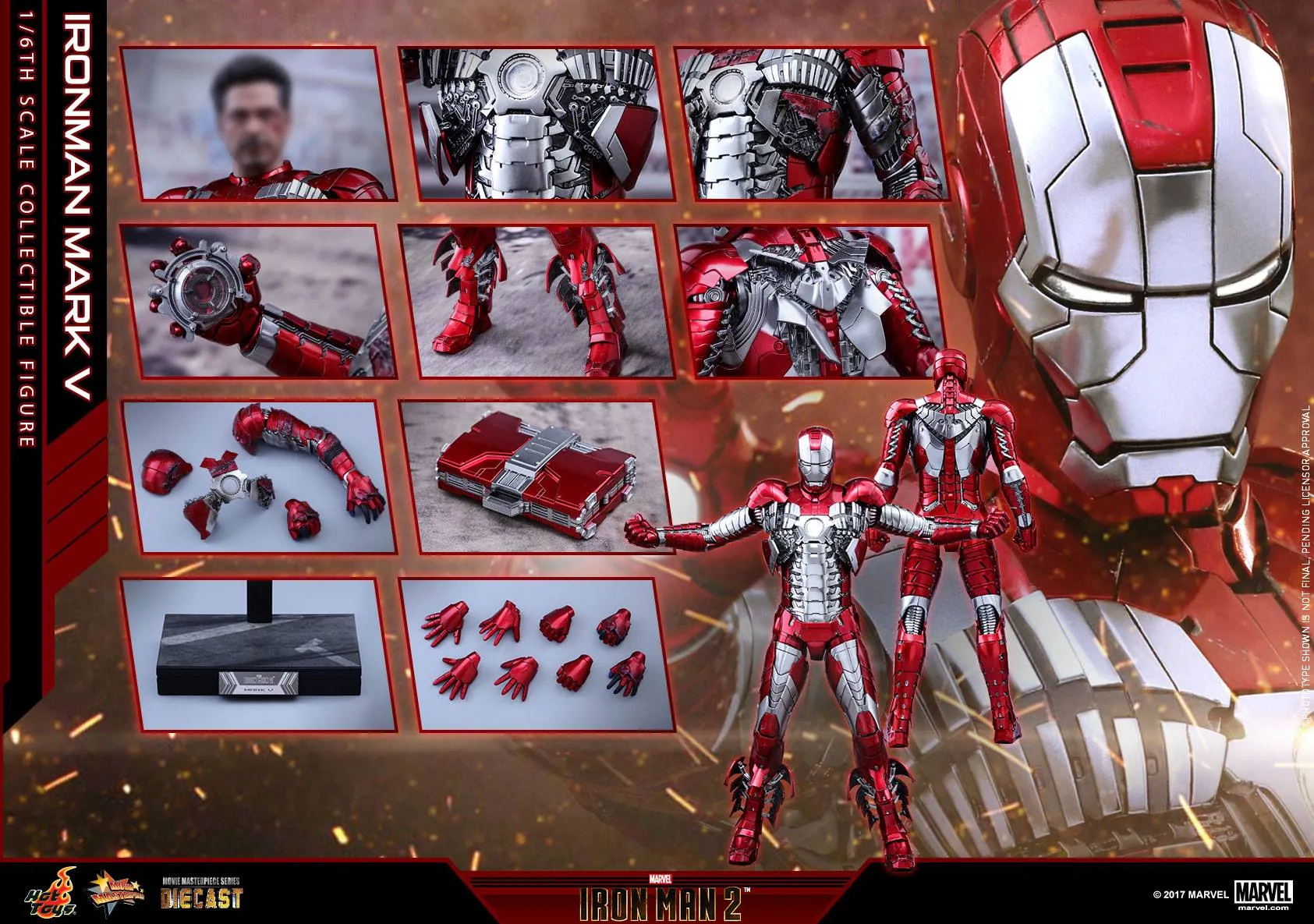 51243 hot toys iron man mark 5 diecast articulation